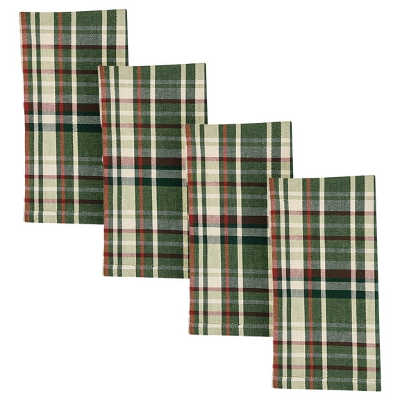 Park Designs Roycroft Green Plaid Napkin Set of 4