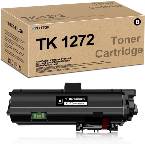 TK-1272 TK1272 Black Toner Cartridge (1T0C140US0) Replacement for Kyocera ECOSYS MA4000x/MA4000Wfx/MA4000wifx Model Laser Printer (1-Pack)