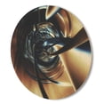 thumbnail image 3 of Designart 'Tangled Center Fractal 3D' Modern Wood Wall Clock, 3 of 5