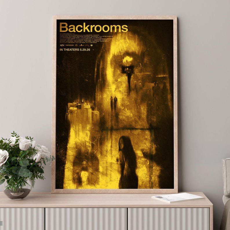 Backrooms (2026) Movie Poster, Horror Movie Wall Art Print Unframed Size 24''x36'' GooGate