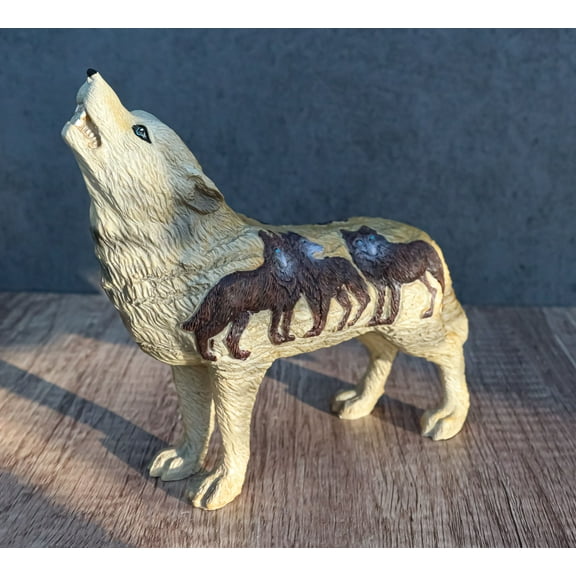 The Wolf Spirit Collection Aardwolf Wolfpack Figurine Howling Wolf 6.25"L