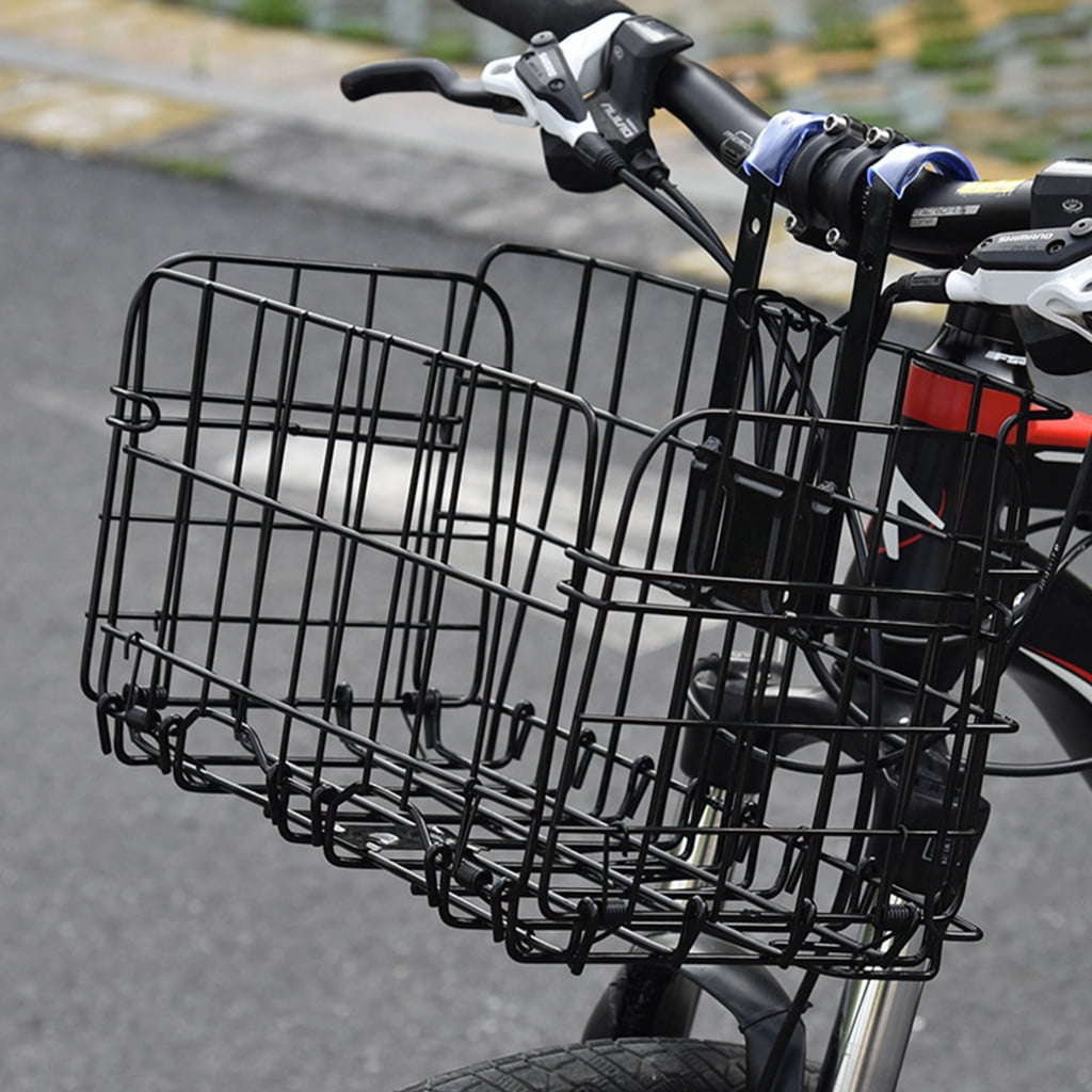 Folding Bike Front Basket Folding Bicycles Basket with Removable Liner Bag Front & Rear Hanging Bike Basket Enduring