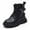 Black, variant on REDARER Girls Winter Warm for Kids Comfortable Soft Sole Ankle Booties Classic British Style Boots for Girls,Winter Boots,Girls Boots,Size:4-4.5 Years