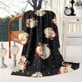 thumbnail image 2 of Black Christmas Santa Pattern Blanket,Comfortable Soft Flannel Throw Blanket,All Season,Warm Lightweight Blankets for Sofa Bed Couch Living Room Chair,60"x80", 2 of 4