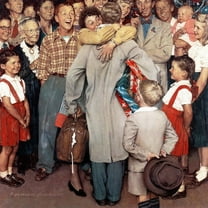 Marmont Hill "Christmas Homecoming" by Norman Rockwell Painting Print on Canvas