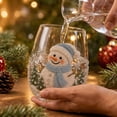 thumbnail image 5 of 6 Pcs Christmas Stemless Wine Glasses Set, Sparkling Rhinestone Beaded Holiday Beverage Tumblers, Santa Tree Snowman Glassware, Festive Xmas Party Drinkware Gift, 5 of 6