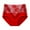 01# Red, variant on HKYNLAG Women's Briefs Underwear Cotton High Waist Tummy Control Panties Rose Jacquard Ladies Panty Black M