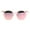 Pink, variant on Womens Luxury Metal Wire Half Rim Round Fashion Sunglasses Black Blue