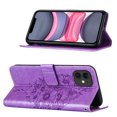 thumbnail image 5 of Mantto iPhone 11 Case, Magnetic Folio Butterfly Patterned Wallet Case, PU Leather with Wrist Strap Credit Card Holder Slots Kickstand Protective Cover For iPhone 11, Lightpurple, 5 of 10