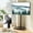 Black, variant on FITUEYES Rolling TV Stand with Stepless Lift for 32-75 Inch TVs, Height Adjustable and Swivel and Tilt, Hold up to 88 lbs,White