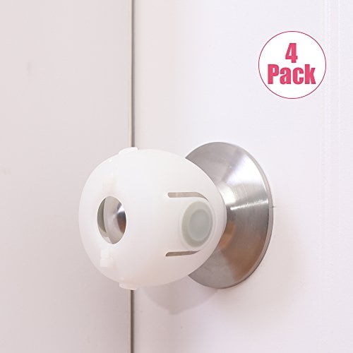 Door knob Baby Safety Cover Deter Little Kids from Opening Doors with A Child Proof Door Handle Lock 6 Pack 