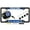 Black, variant on [Officially Licensed Product] - U.S. Air Force Proud Mom - Domed Custom-Made Personalized Narrow (Thin) Top 4 Hole Metal Car License Plate Frame with Free caps - Black (Qty: 1 Frame)