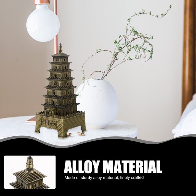 KAKOWELY De Torre Retro De Aleación Para Oficina Y Hogar Con Artesanía