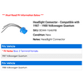 thumbnail image 2 of Headlight Connector - Compatible with 1987 - 1988 Volkswagen Quantum, 2 of 3