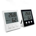 thumbnail image 1 of HINTRMENT White Hygrometer with and Humidity Clock ABS Material Easy Desktop Or Wall Use, 1 of 8