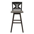 thumbnail image 2 of Lexicon Amsonia K-back Bar Height Dining Swivel Chair in Black (Set of 2), 2 of 5