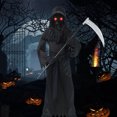 thumbnail image 2 of Disfraz Aterrador Halloween Fantasma Espeluznante Guadaña Incluida Muertes, 2 of 9
