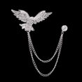 thumbnail image 1 of Broche de traje para hombre con borlas de diamantes y alas de corona de moda, accesorio sencillo que combina con todo, para abrigo y traje, 1 of 5