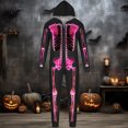 thumbnail image 5 of XUNHAO Matching Halloween Family Outfit Parent Child Outfit Skeleton Hooded Zipper Home Jumpsuit Family Photo Outfits, 5 of 6
