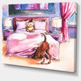 thumbnail image 2 of Chien Brun dans la Chambre - Impression sur Toile d'Animal, 2 of 3