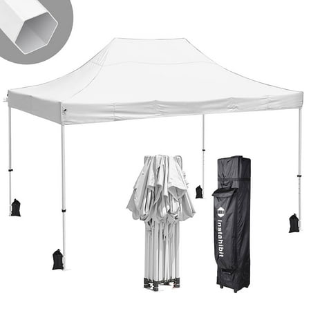 Instahibit® 10x15' Easy Pop Up Canopy Tent 550D Commercial Instant Shelter Trade Fair 4 Sandbags CPAI-8 Certification