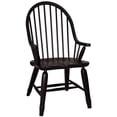 thumbnail image 1 of Liberty Furniture Treasures Bow Back Solid Wood Dining Arm Chair in Rustic Black, 1 of 2