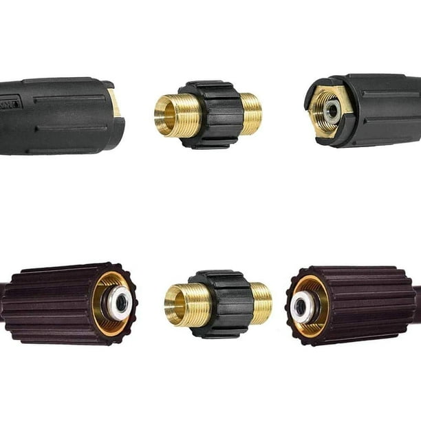Hose Quick Connector M22 x 1.5 Dual Male Pressure Washer Adapter