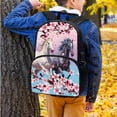 thumbnail image 3 of Yuyamidu Horse Backpack for Kids with Lunch Bag Cherry Blossom Book Bags for Girls 8-10/10-12 Years Old Blue Pink Schoolbag and Lunch Box Pencil Bag Water Bottle Bag 4 PCS School Bookbag Set, 3 of 7