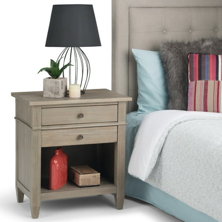 - WyndenHall Sterling Solid Wood 24 inch wide Contemporary Bedside Nightstand Table