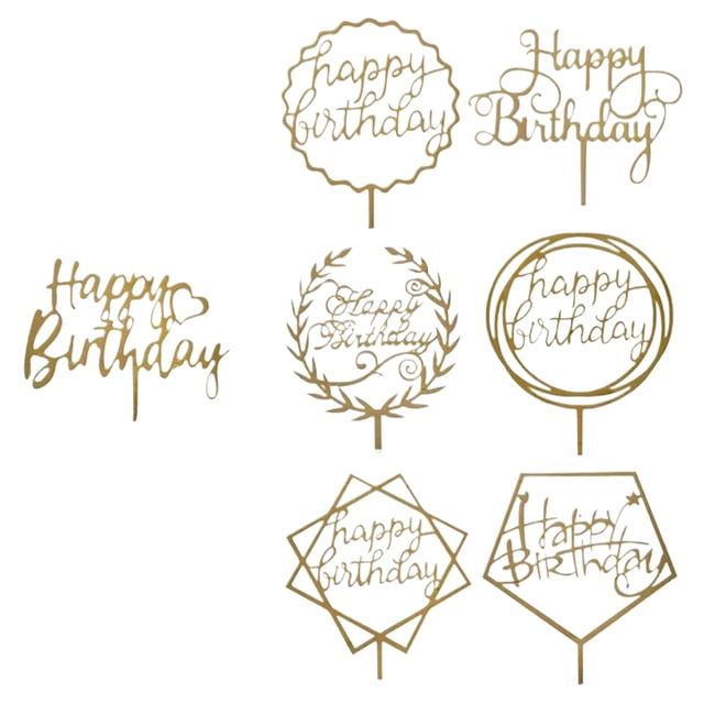 VONKY Happy Birthday Cake Decoration Plaque