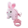 thumbnail image 1 of Conejo eléctrico de peluche que camina, juguete musical, , repite lo que dices, mascota electrónica interactiva para niños, regalo de cumpleaños Rosa, 1 of 6