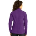thumbnail image 3 of Port Authority Ladies Microfleece Jacket, Athletic Purple M, 3 of 5