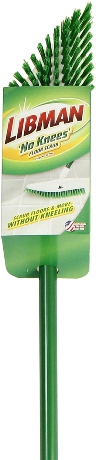 No Knees Floor Scrub Brush with Steel Handle (4-Pack)