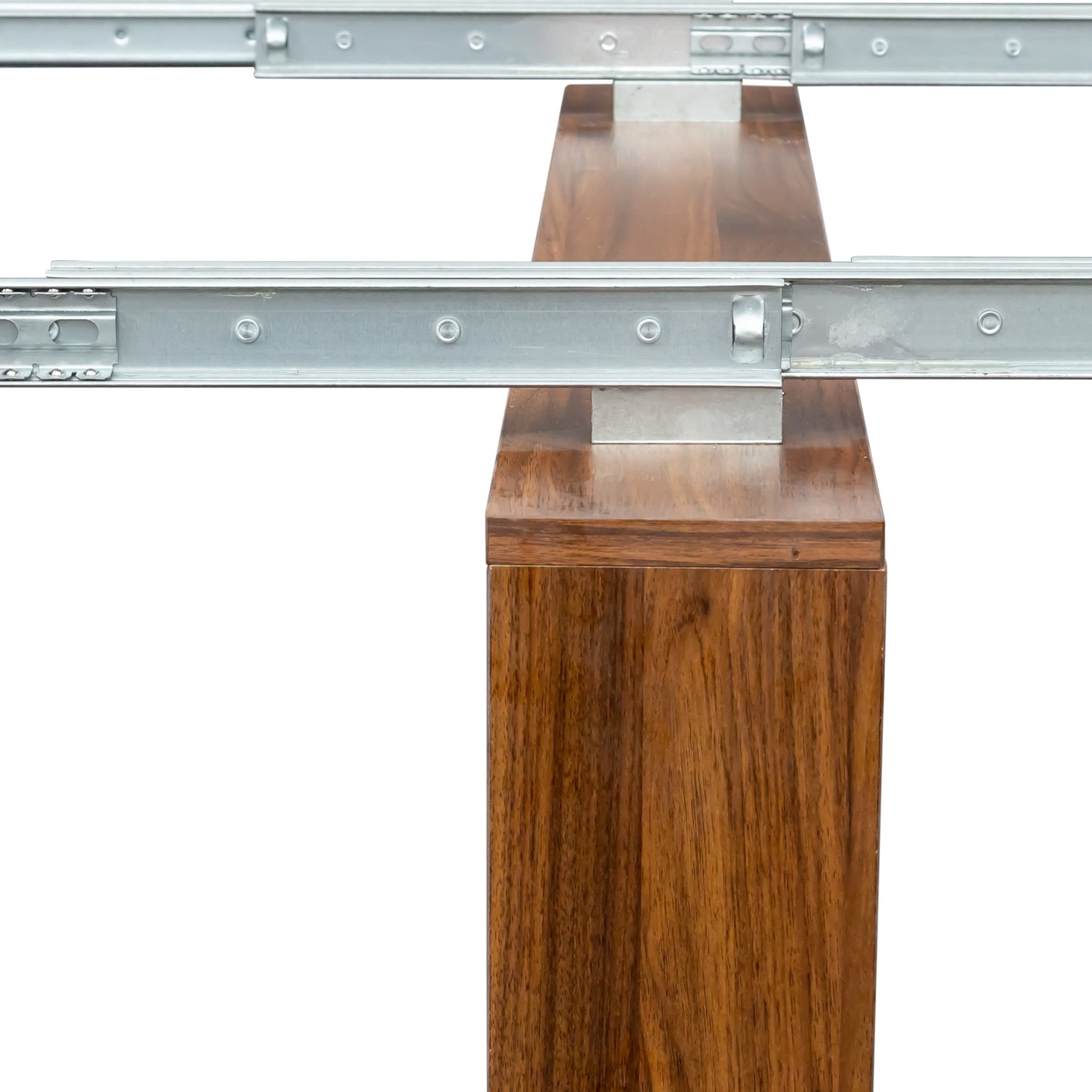 Noble House Modern Extendable Dining Table with Storage, Drop Leaf Sideboard Table for Small Spaces, Walnut