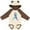 Natural & Brown w Ears, variant on Inktastic Suicide Prevention Ribbon with Blue and Purple Hearts Boys or Girls Long Sleeve Baby Bodysuit