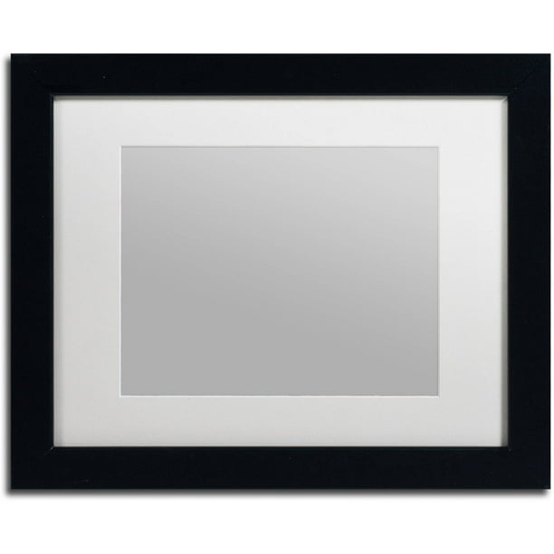 Trademark Fine Art HeavyDuty 11x14 Black Picture Frame with 8x10 White