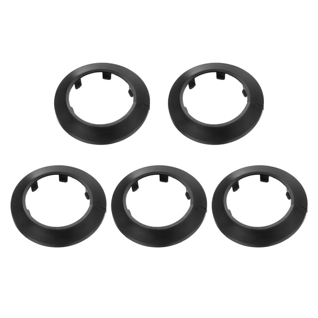 5PCS Tapa de Decoración de Tubo 3in/76.5mm Tapa de Tubo con Brida Decoración PP Plástico, Negro