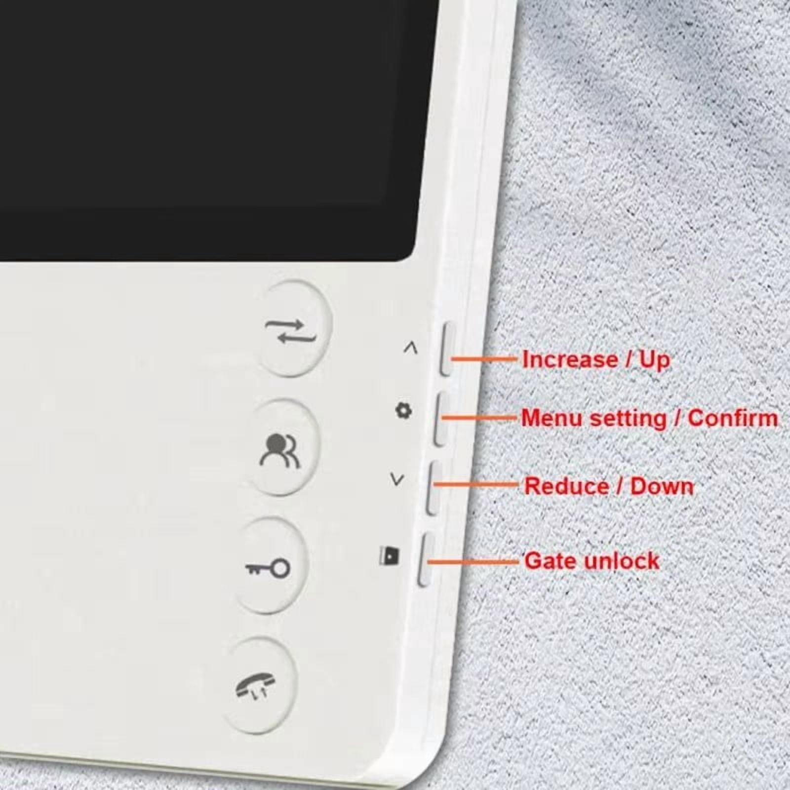 ANJIELO SMART Wired Video Apartment Intercom Door Phone Doorbell System,Handsfree Waterproof Outdoor Doorbell Indoor Monitor One Key Unlock for Home Villa