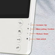 ANJIELO SMART Wired Video Apartment Intercom Door Phone Doorbell System,Handsfree Waterproof Outdoor Doorbell Indoor Monitor One Key Unlock for Home Villa