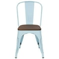 thumbnail image 3 of Lacoo Set of 4 Lacoo Indoor-Outdoor Use Stackable Chic Dining Bistro Cafe Metal Chair, White, 3 of 6