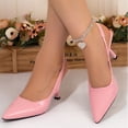 thumbnail image 6 of CHICVOMEY Women Kitten Heels Pointed Toe Slip-Resistant Adjustable Slingback Strap Comfortable 3.55in Sexy Womens Heels for Party Banquet Stage Daily, 6 of 9