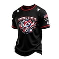thumbnail image 2 of Zimjoy 2026 USA Soccer Jersey Shirts for Men Crewneck Short Sleeve Country Team Fan International Soccer T Shirts Retro Streetwear Top Black M, 2 of 5