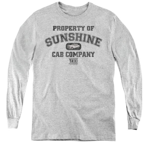 Taxi Property Of Sunshine Cab Youth Long Sleeve T-Shirt Athletic Heather