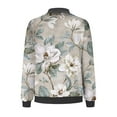 thumbnail image 3 of Jackets For Women Floral Printed Fashion Casual Zip Top Jacket Long Sleeve less Casual Jacket Loose Slim Fit Ladies Jackets Summer Jacket Daily Jackets Lightweight Bomber Jacket, 3 of 5