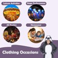 thumbnail image 5 of Polyester CANASOUR Grey Sloth Onesie Kids Festival Animal Pajamas Cute Wearable Hooded Sleepwear, 5 of 6