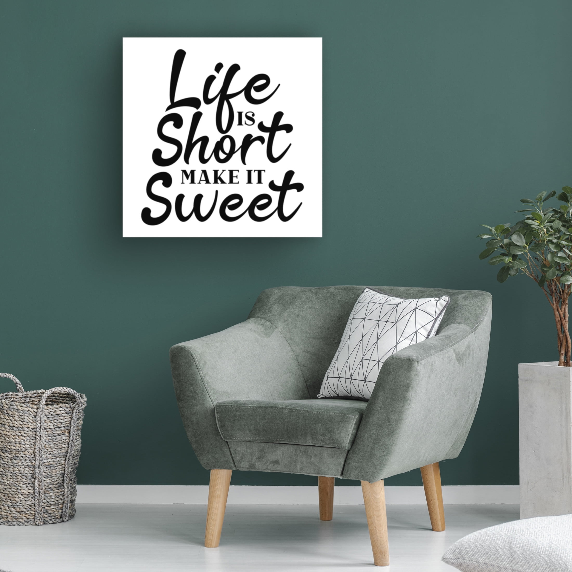 Canvas Wall Art - Jean Plout 'Good Vibes Typography C' Wall Art for Living Room, Bedroom, or Office Décor by Trademark Fine Art - 24 x 24 Inches