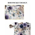 thumbnail image 6 of Purple Flowers Living Room Curtains 2 Panel, Spring Floral Elegant Pastoral Watercolor Cafe Window Treatment, Extra Long Farmhouse Bedroom Bathroom Kitchen Curtains Drapes 104"x72", 6 of 6
