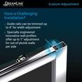 thumbnail image 2 of DreamLine Infinity-Z 30 in. D x 60 in. W x 74 3/4 in. H Clear Sliding Shower Door in Chrome and Right Drain Black Base, 2 of 16
