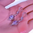 thumbnail image 5 of Dangle Earrings for Women,Created Leverback Sterling Silver Plated Drop Zircon Earrings Jewelry Gifts, 5 of 6