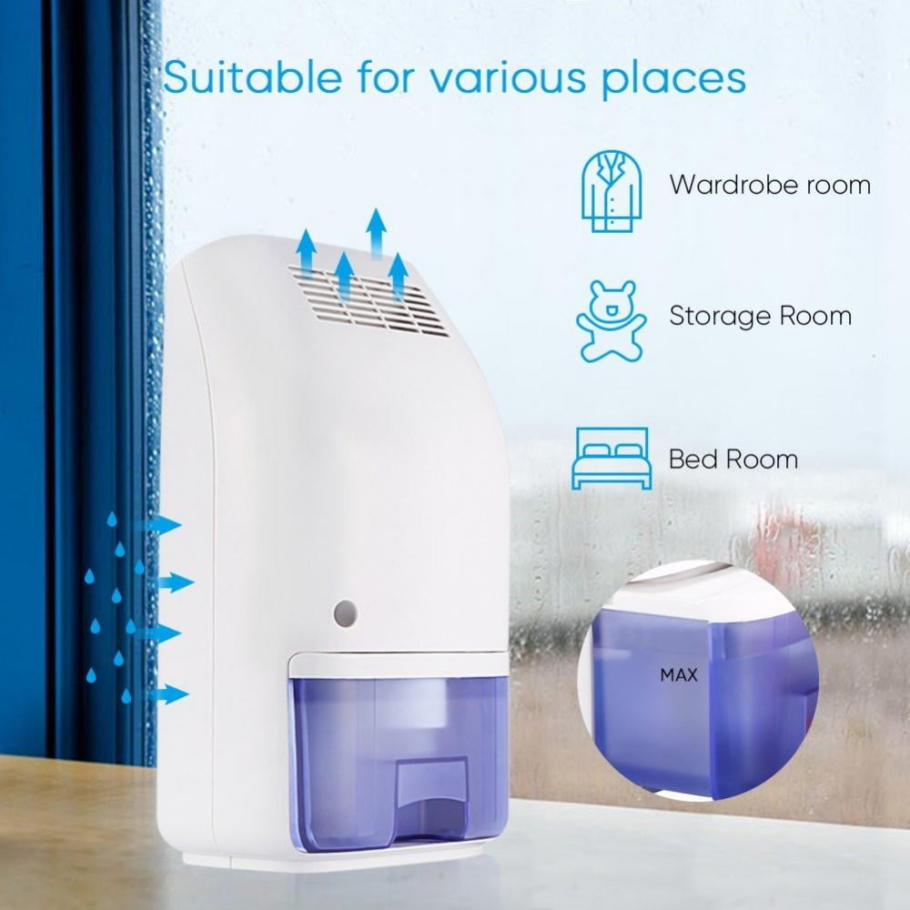 Qiilu Dehumidifier 700ml Large Tank Compact Small Auto Min Dehumidifier Up To 215 Square Feet Per Day Ultra Quiet Lightweight Portable Dehumidifier